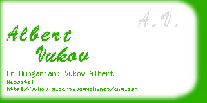 albert vukov business card